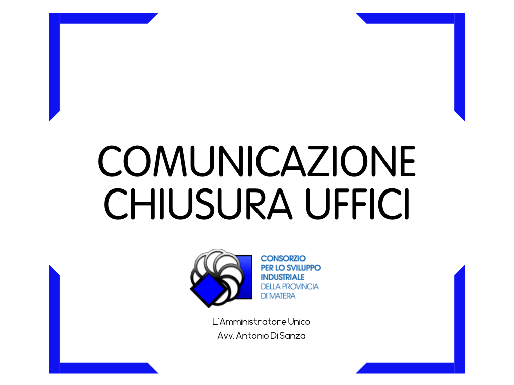 Comunicazione Chiusura Uffici