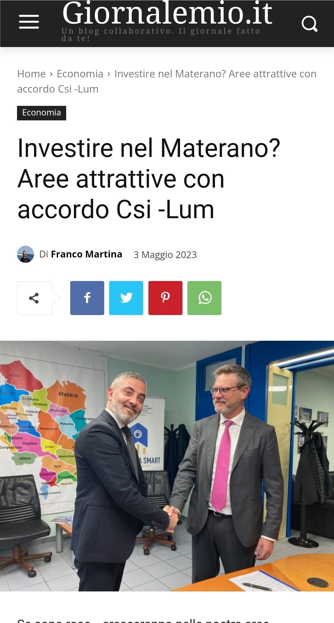 aree attrattive con accordo CSI - LUM